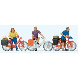 Stehende Radfahrer an der...