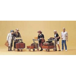 Reisende Mit Kofferkuli