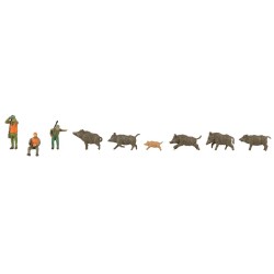 Jäger und Wildschweine