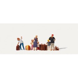 Wartende mit Gepäck