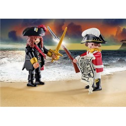 Piratenkapitän und Rotrock