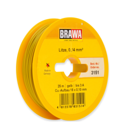 Schaltlitze 0,14mm 25m gelb