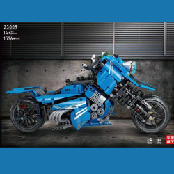 Moudl King Blaues Motorrad