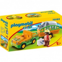 Playmobil Zoofahrzeug mit Nashorn